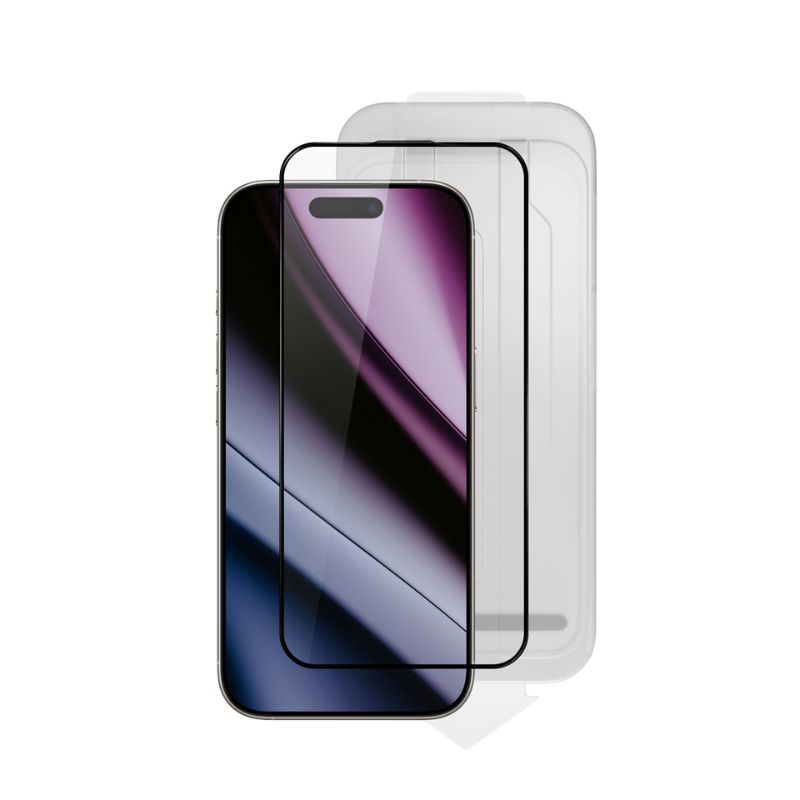 Epico ImpactCeramic Glass 3D Ultra-široké krytí s aplikátorem proti prachu pro iPhone 15Plus/16Plus