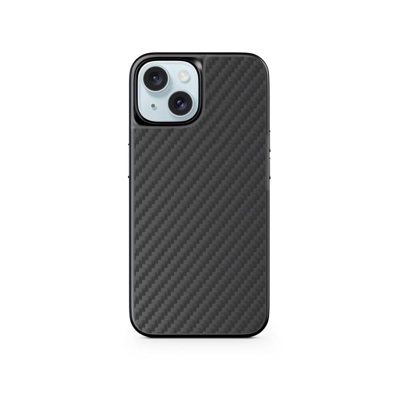 Epico Mag+ Hybrid Carbon Case - kompatibilný s MagSafe pre iPhone 15 Plus - čierny