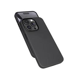 Epico Mag+ Kožený kryt na iPhone 15 Pro - čierny