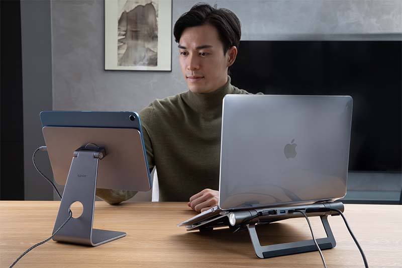 Epico Magnetic Stand iPad Pro 12,9" (3.-6. gen)/Air 13" (M2-M4) - space grey