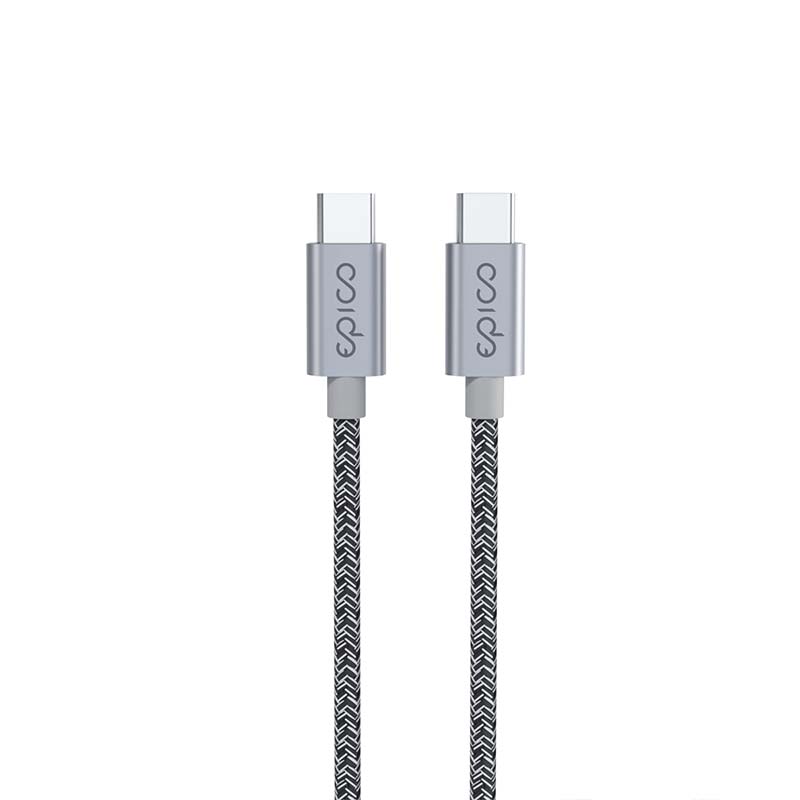 Epico opletený kábel USB-C na USB-C 1,2 m - vesmírne sivý