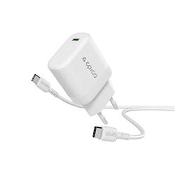 Epico Resolve 30W GaN nabíječka s 1.2m USB-C - bílá