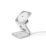 Epico UltraBase EF55 Qi2 3v1 Fold Alu Mag+ Wireless Charging Stand - bílá