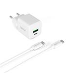 Epico UltraBoost EA20 20W GaN Power Fast Charger + 1,2m kábel USB-C - biely