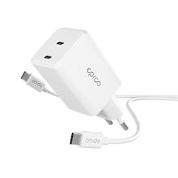 Epico UltraBoost EA30 45W GaN Wall Charger Bundle with USB-C to USB-C 1.2m Cable - bílá