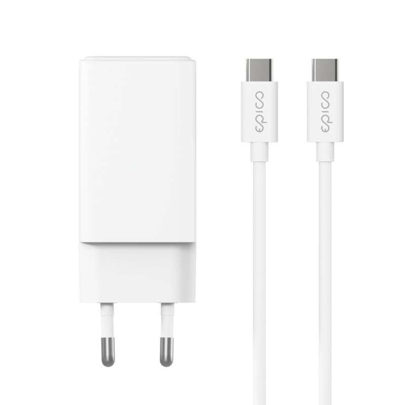 Epico UltraBoost EA65 65W GaN síťová rychlonabíječka + 1,2m kabel - bílá