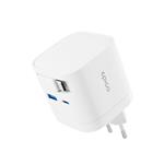 Epico UltraBoost Výsuvný GaN 65W napájací adaptér EA65c | so zabudovaným káblom | biely | tri výstupy