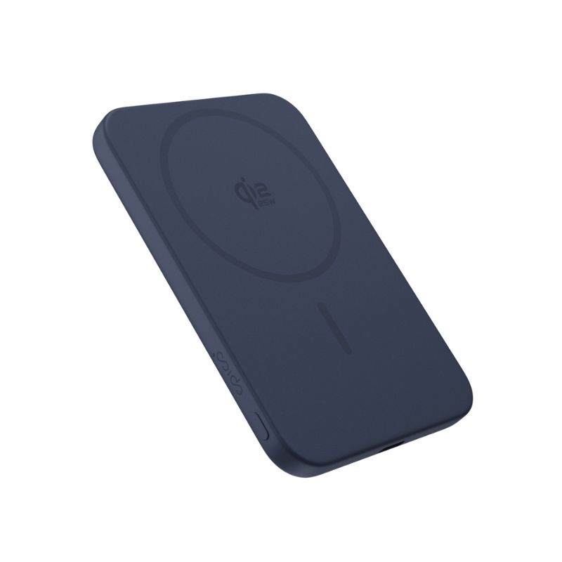 Epico UltraPack Qi2 25W Slim 5000mAh hliníková Mag+ bezdrátová powerbanka EM55 | temně modrá | MagSafe kompatibilní