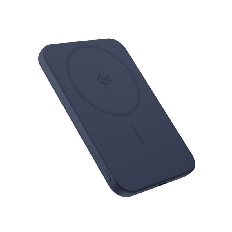 Epico UltraPack Qi2 25W Slim 5000mAh hliníková Mag+ bezdrátová powerbanka EM55 | temně modrá | MagSafe kompatibilní