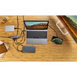 Epico USB-C HUB SLIM (4K HDMI a Ethernet) - strieborný, čierny kábel
