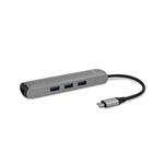 Epico USB-C HUB SLIM (4K HDMI & Ethernet) - silver, black cable