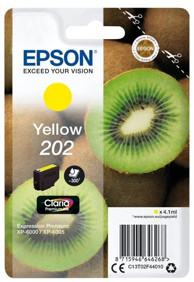 Epson 202 Yellow, žltá - originálne C13T02F44010