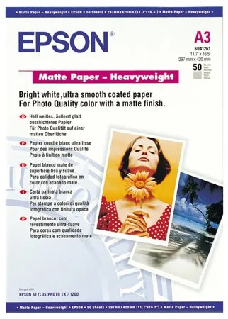 Epson Paper A3 Matte Heavyweight (50 listov) C13S041261