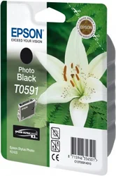 Epson T0591 Photo Black Ultra Chrome K3 13ml pre Stylus Photo R2400 - originálne C13T05914010