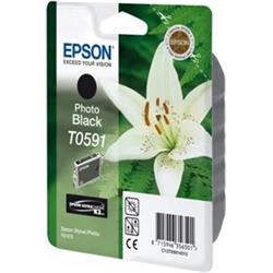 Epson T0591 Photo Black Ultra Chrome K3 13ml pro Stylus Photo R2400 - originální