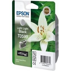 Epson T0599 Light Light Black Ultra Chrome K3 13ml pro Stylus Photo R2400 - originální