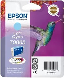 Epson T0805 Light Cyan CLARIA 7,4ml pre Stylus Photo PX650,PX700W,PX710W,PX800FW,PX810FW,R265,R285,R360,RX585,RX68 - originálne C