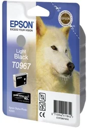 Epson T0967 Atramentová Light Black ULTRACHROME K3 pre Stylus Photo R2880 - originálne C13T09674010