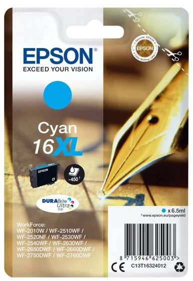 Epson T1632 Cyan, azúrová - originál C13T16324012