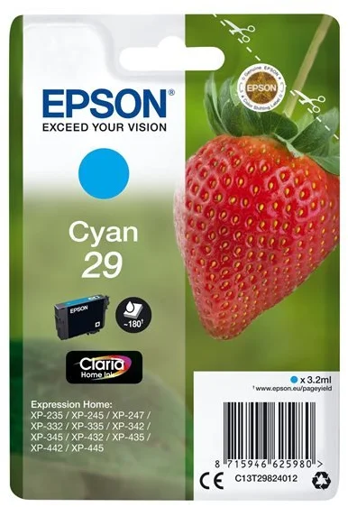 Epson T2982 Cyan 29, azúrová - originálne C13T29824012