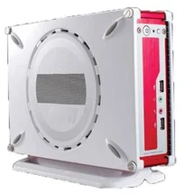 Eurocase ITX 850 (bílá/červená) + adaptér Seasonic 230V 90/60W