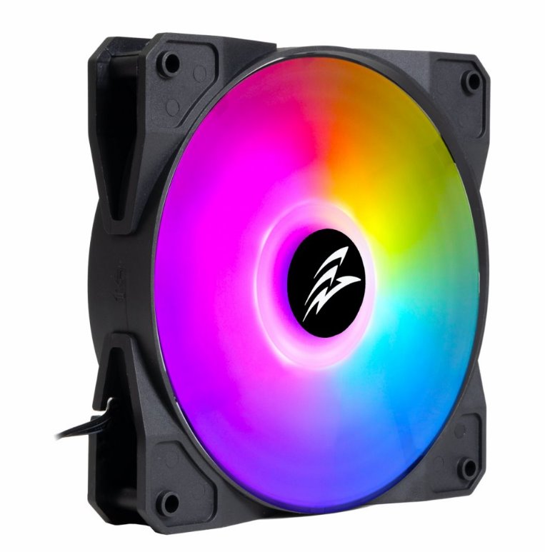 EVOLVEO 12FS, ARGB, černý rám, ventilátor 120mm, slave