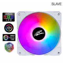 EVOLVEO 12FSW, ARGB, bílý rám, ventilátor 120mm, slave