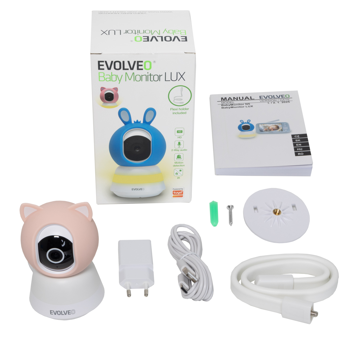 EVOLVEO Baby Monitor LUX růžová
