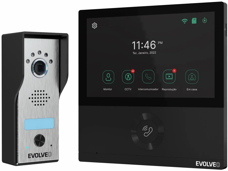 EVOLVEO DoorPhone AHD7 černý monitor