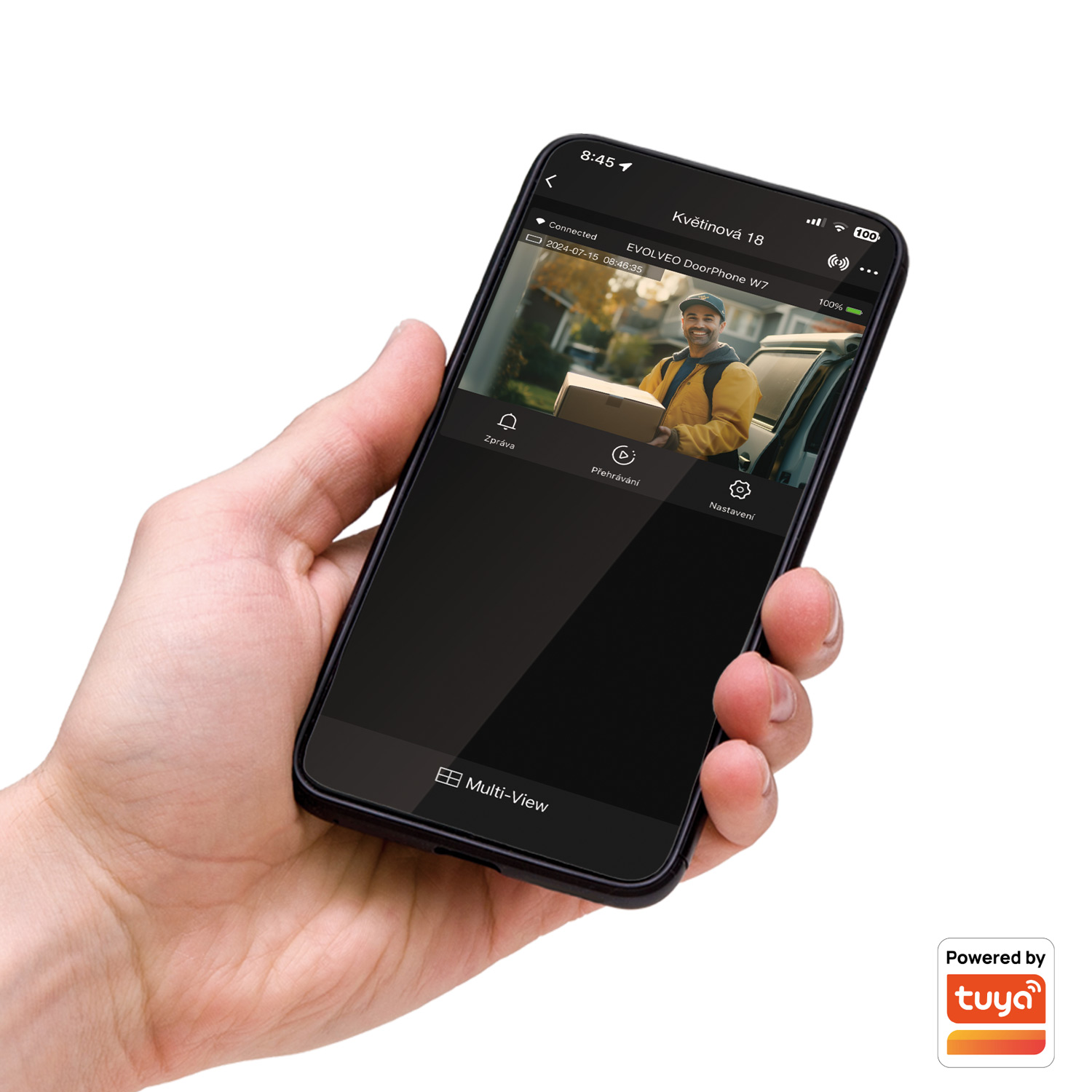 EVOLVEO DoorPhone W7 stříbrný monitor