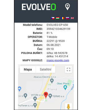 EVOLVEO EasyPhone FS červená barva