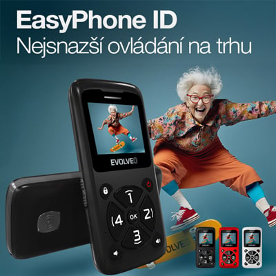 EVOLVEO EasyPhone ID červená