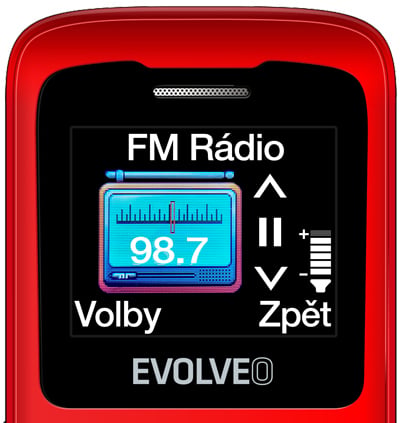 EVOLVEO EasyPhone ID červená