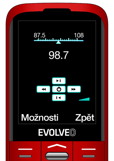 EVOLVEO EasyPhone XO červený