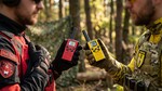 EVOLVEO FreeTalk 2W, PMR vysielačka s výkonom 0,5 a 2 W, červeno-čierna