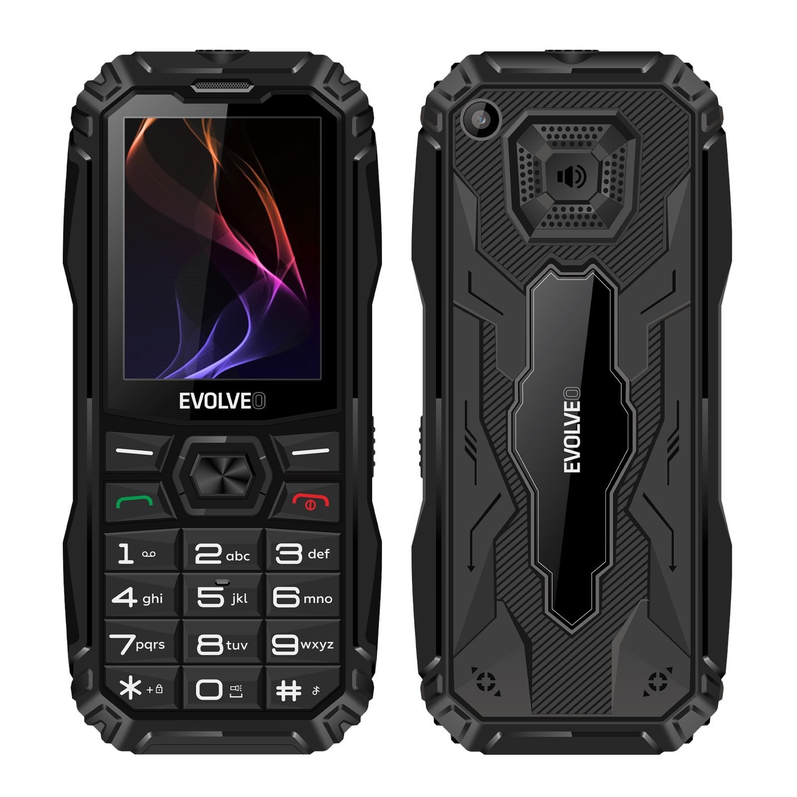 EVOLVEO MaxPhone A1, tlačidlový telefón s podporou dvoch SIM kariet, čierny