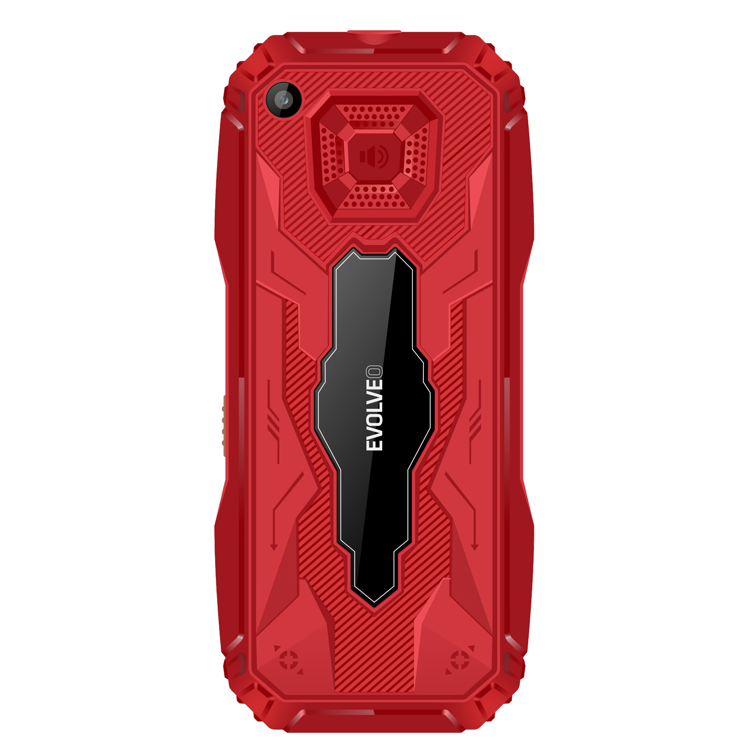 EVOLVEO MaxPhone A1, tlačítkový Dual SIM telefon, červený