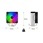 EVOLVEO QuietCool7, CPU chladič s digitálním displejem, 6x heatpipe, černý