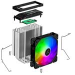 EVOLVEO QuietCool7, CPU chladič s digitálním displejem, 6x heatpipe, černý