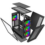 EVOLVEO Scorpio, Big Tower/4x ARGB/sklo+mřížka