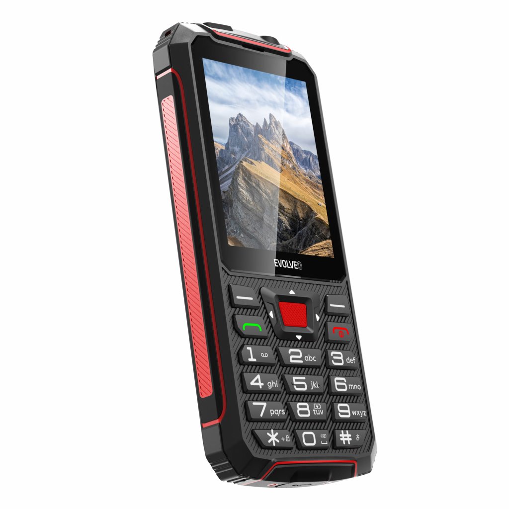 EVOLVEO StrongPhone W4 čierno-červený