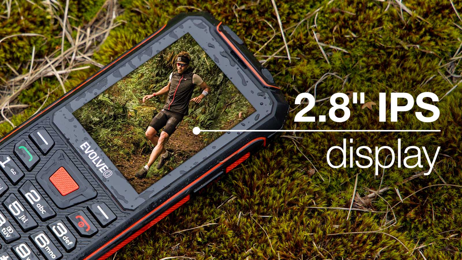 EVOLVEO StrongPhone W4 čierno-červený