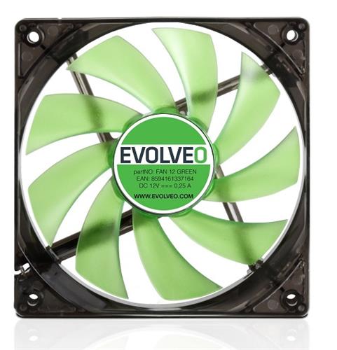 EVOLVEO ventilátor 120mm, LED zelený