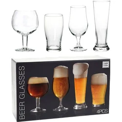 Excellent Houseware Mix pohárov na pivo, sada 4 ks
