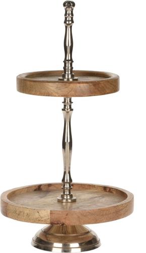 Excellent Houseware Odsávač z mangového dreva, 2 poschodia, 36 cm