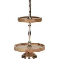 Excellent Houseware Odsávač z mangového dreva, 2 poschodia, 36 cm