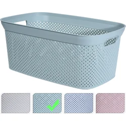 Excellent Houseware Plastový kôš na bielizeň 35 l, zelený
