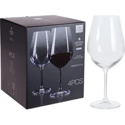 Excellent Houseware Poháre na červené víno Crystalline, sada 4, 690 ml