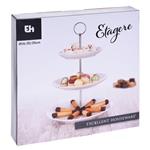 Excellent Houseware Porcelánový etažér, 3 patra, 34 cm