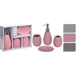 Excellent Houseware Sada do koupelny PASTEL 4 ks, zelená